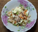Krevečių ir kiaušinių salotos